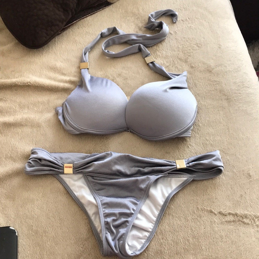 Victoria’s Secret silver bathing suit